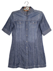 Rochie Bogner Jeans albastru denim mărime S vedere din față second-hand premium