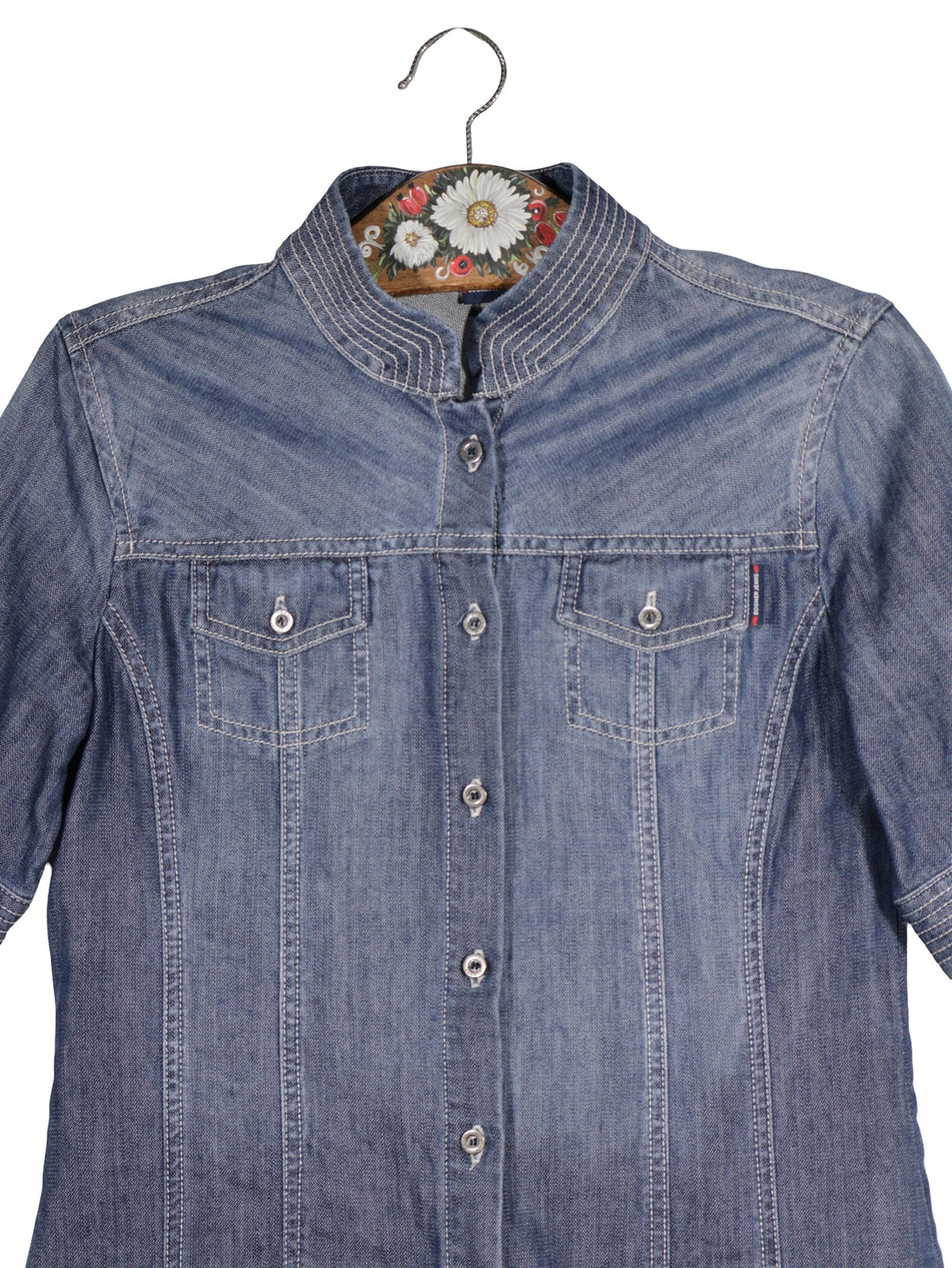 Rochie Bogner Jeans albastru denim mărime S detaliu material și croială second-hand premium