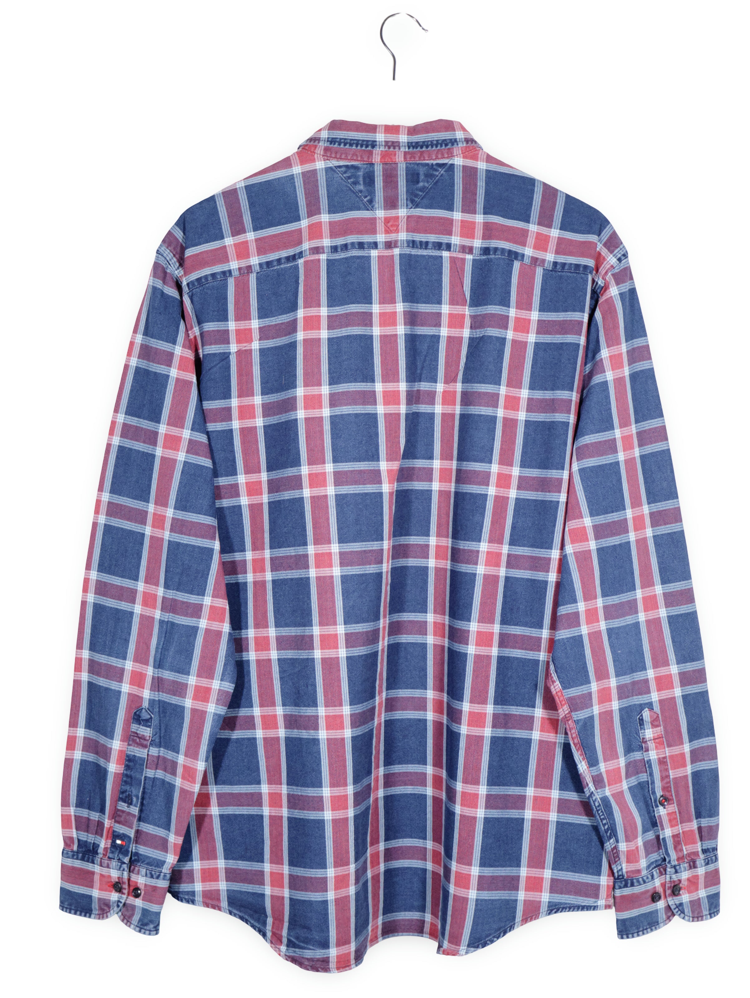 Camasa Tommy Hilfiger albastru, rosu, alb mărime XXL vedere din spate second-hand premium