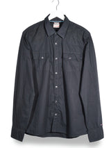 Camasa Tommy Hilfiger Denim negru mărime L vedere din față second-hand premium