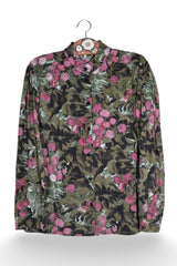 Cămașă Vintage din viscoză cu imprimeu floral – M – Femei