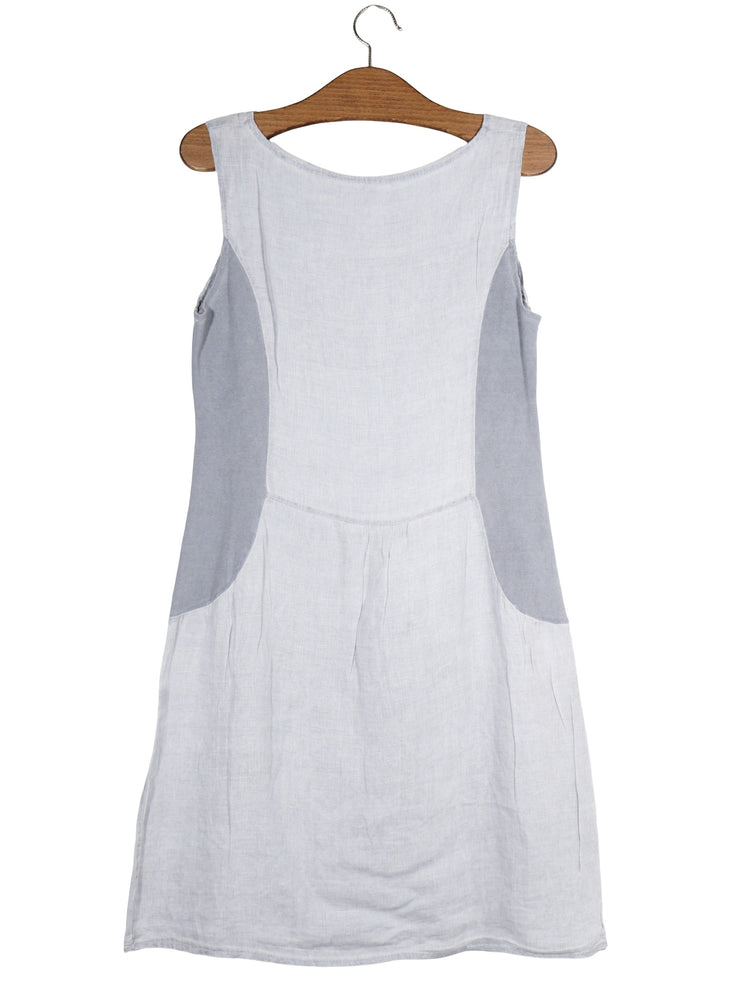 Rochie Premium gri deschis mărime M vedere din spate second-hand premium