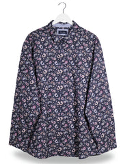 Camasa Christian Berg bleumarin cu imprimeu paisley multicolor mărime 3XL vedere din față second-hand premium