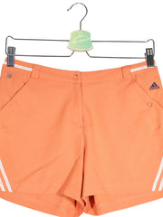 Pantaloni scurti Adidas portocaliu corai mărime M detaliu material și croială second-hand premium