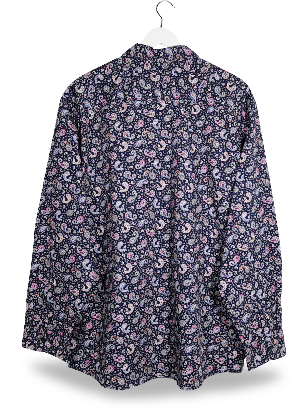 Camasa Christian Berg bleumarin cu imprimeu paisley multicolor mărime 3XL vedere din spate second-hand premium