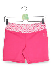 Pantaloni scurti Lands' End SPORT roz fucsia, alb mărime S vedere din față second-hand premium