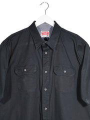 Camasa Wrangler negru mărime L detaliu material și croială second-hand premium