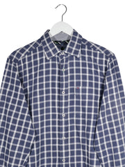 Camasa Tommy Hilfiger bleumarin, alb, verde mărime S detaliu material și croială second-hand premium