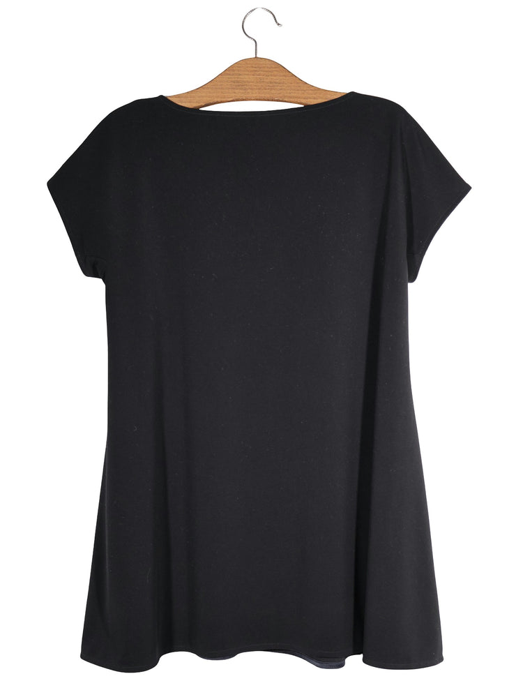 Tricou MARC CAIN negru mărime M vedere din spate second-hand premium