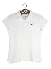 Tricou Hollister alb mărime M vedere din față second-hand premium
