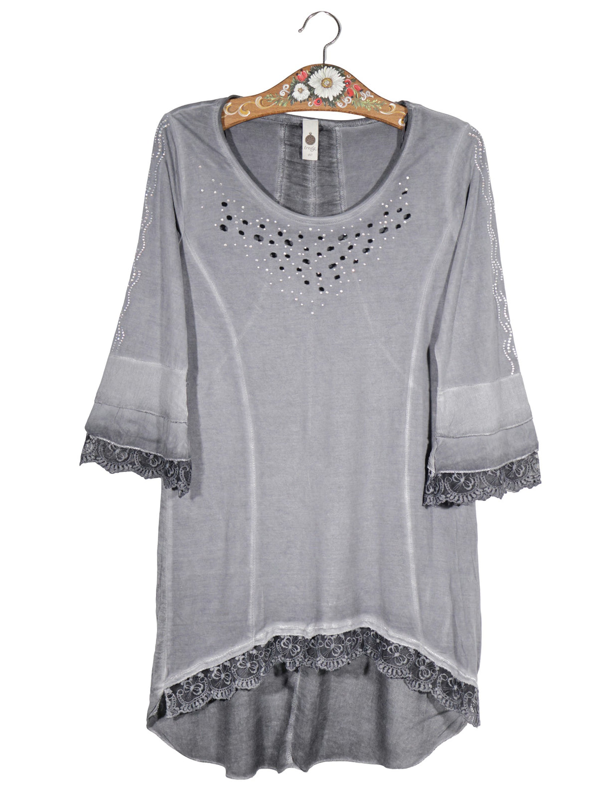 Bluza tredy gri mărime M vedere din față second-hand premium