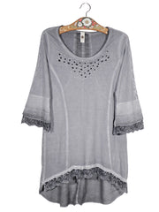 Bluza tredy gri mărime M vedere din față second-hand premium