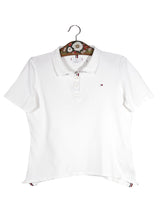 Tricou Tommy Hilfiger alb mărime L vedere din față second-hand premium