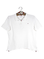 Tricou Tommy Hilfiger alb mărime L vedere din față second-hand premium