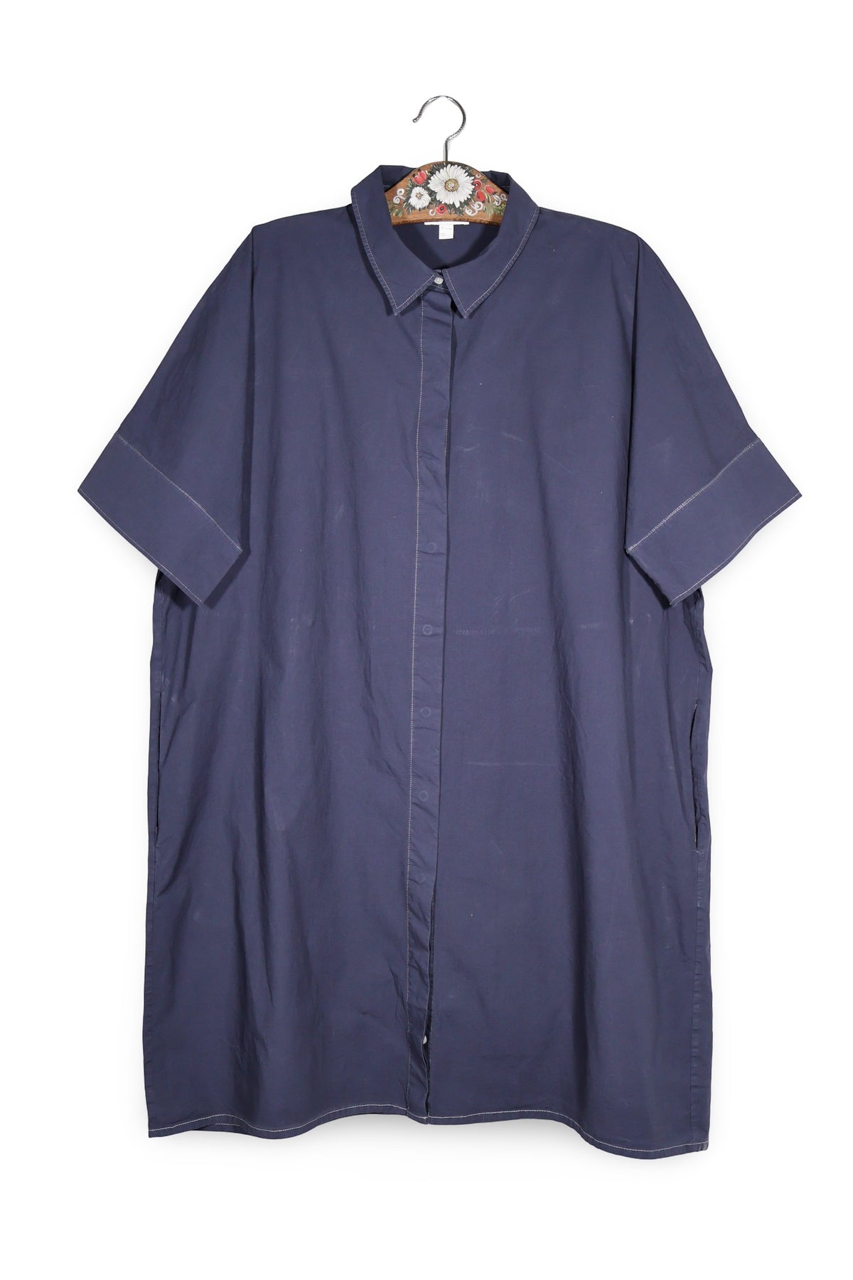 Rochie COS bleumarin mărime L vedere din față second-hand premium