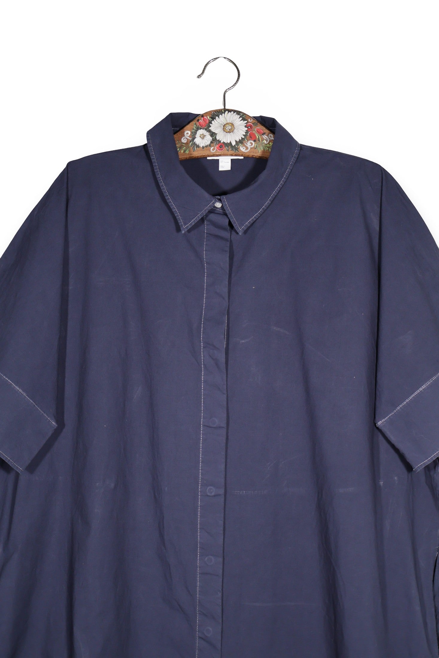Rochie COS bleumarin mărime L detaliu material și croială second-hand premium