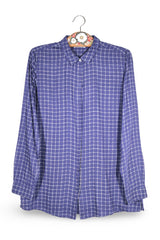 Camasa Jake's albastru mărime M vedere din față second-hand premium