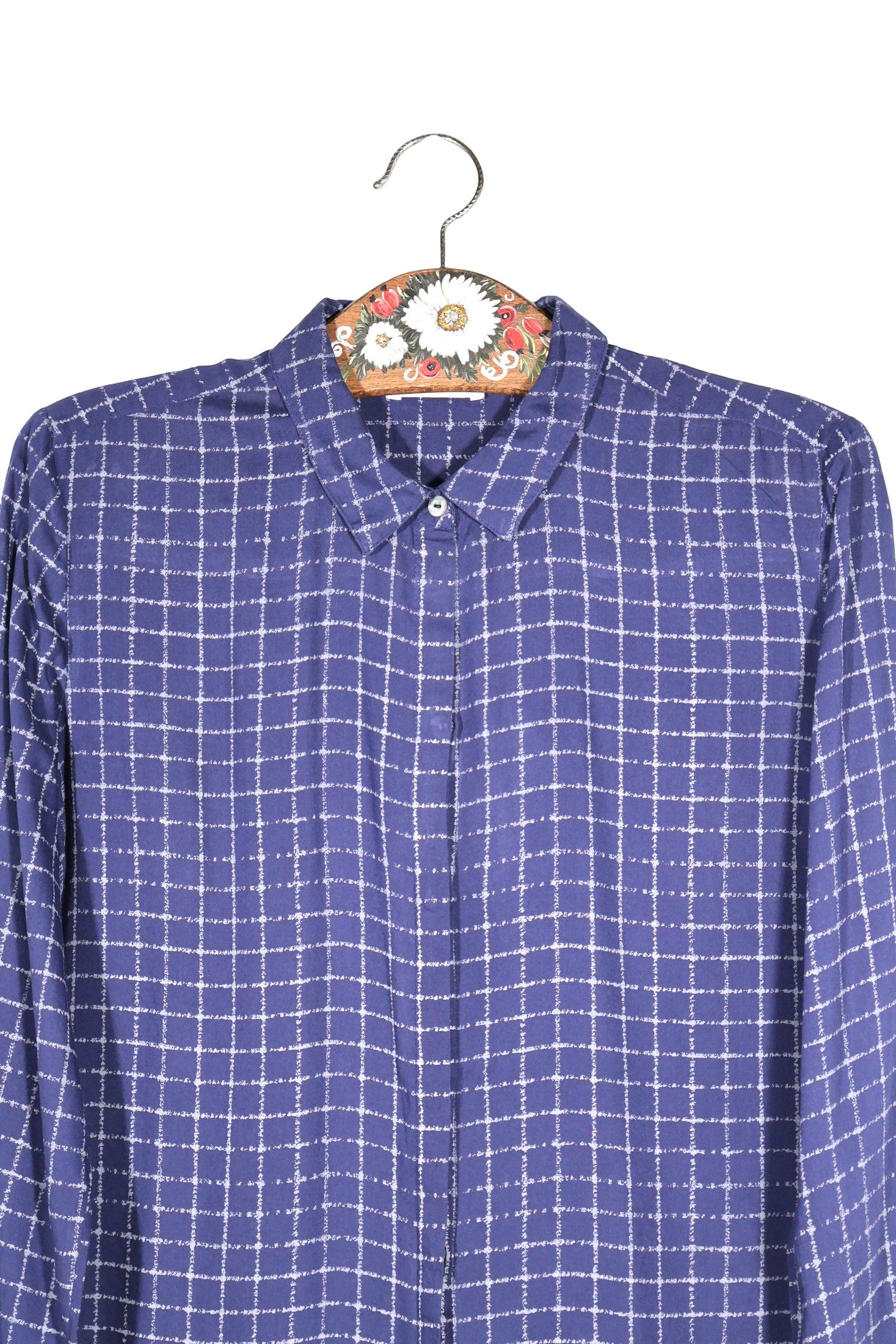 Camasa Jake's albastru mărime M detaliu material și croială second-hand premium