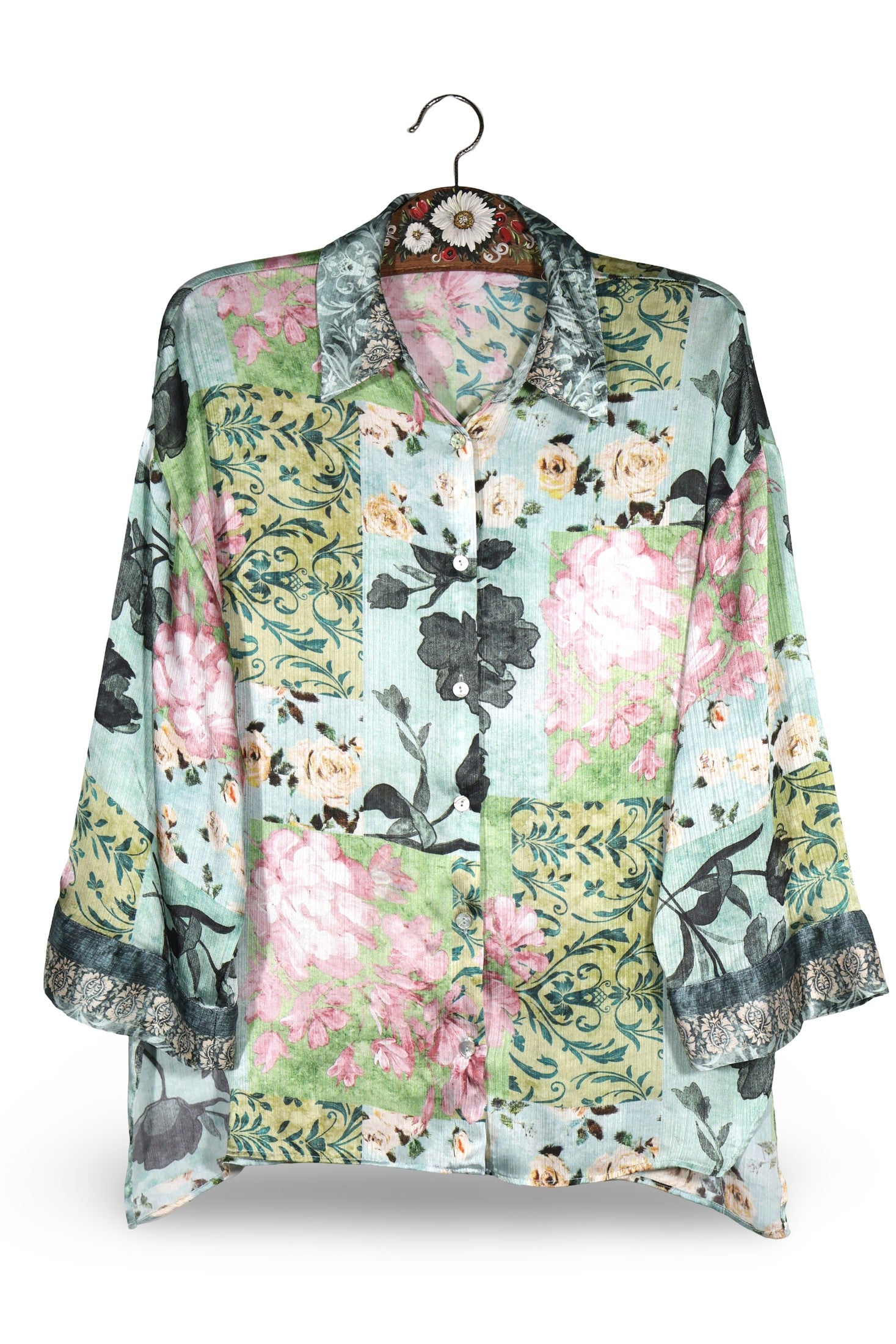 Camasa ZARA multicolor mărime XS vedere din față second-hand premium