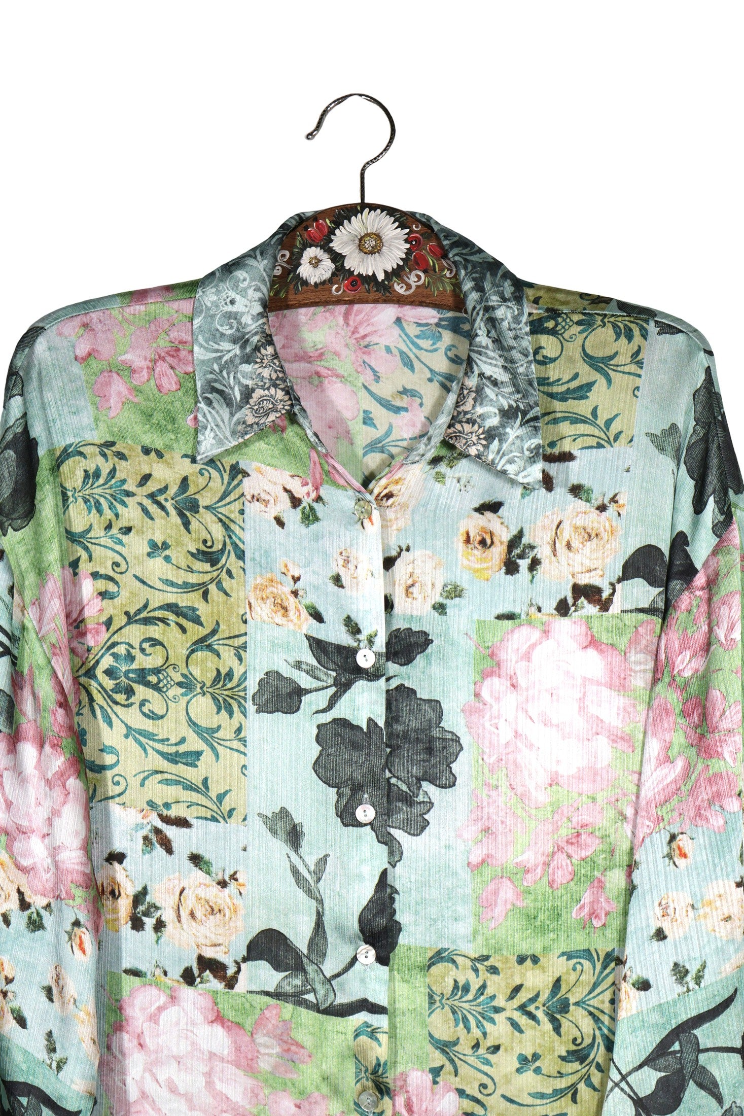 Camasa ZARA multicolor mărime XS detaliu material și croială second-hand premium