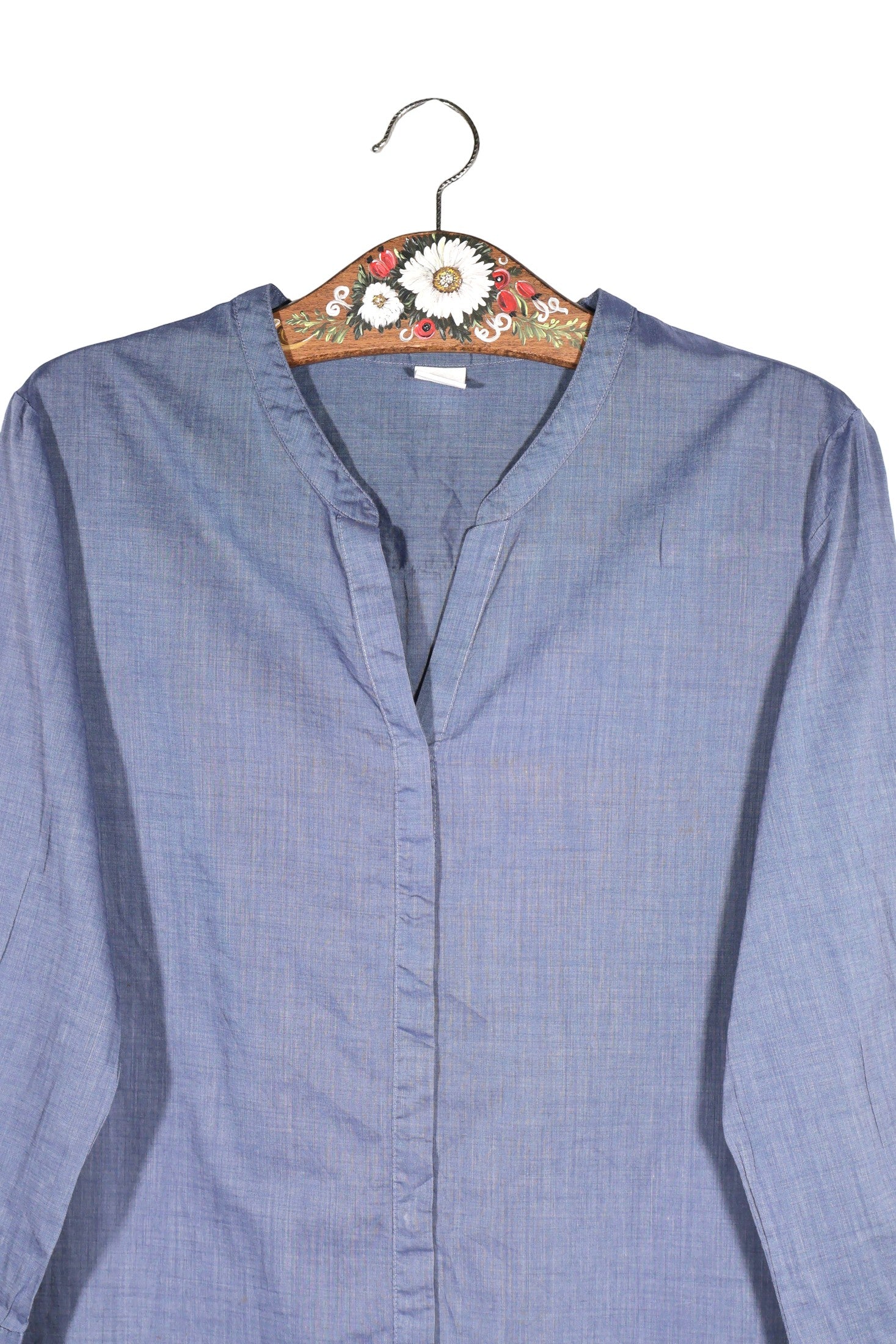 Camasa Hugo Boss albastru mărime M detaliu material și croială second-hand premium