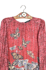 Bluza Desigual roșu mărime S detaliu material și croială second-hand premium