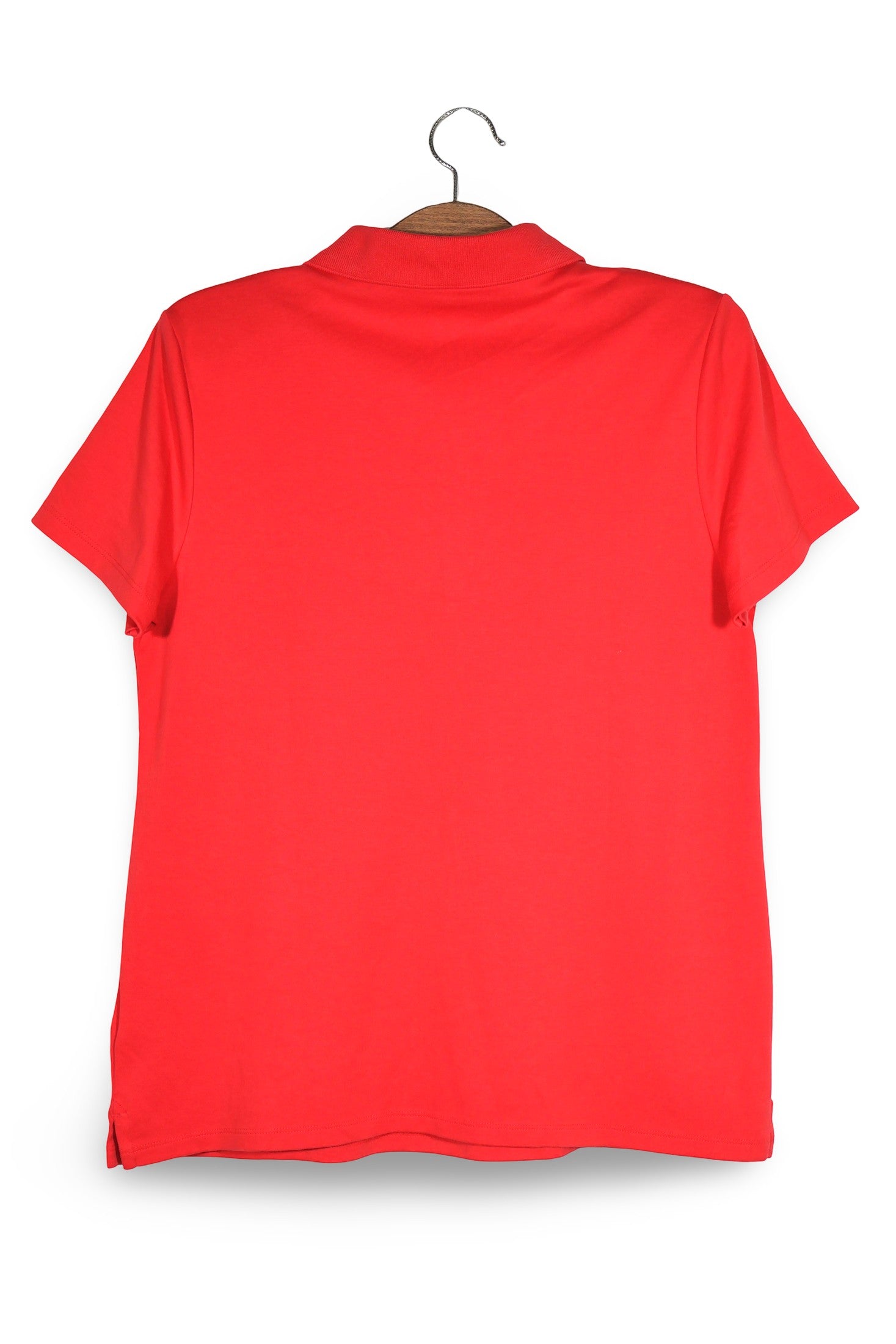 Tricou Lands' End roșu mărime M vedere din spate second-hand premium