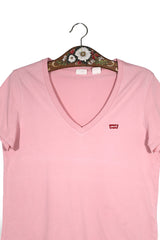 Tricou Levi's roz mărime M detaliu material și croială second-hand premium