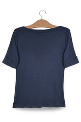 Tricou Lauren Ralph Lauren bleumarin mărime M vedere din spate second-hand premium