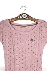 Tricou Naketano roz prăfuit mărime S detaliu material și croială second-hand premium