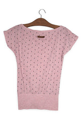 Tricou Naketano roz prăfuit mărime S vedere din spate second-hand premium