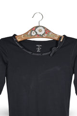 Tricou MARC CAIN negru mărime XS detaliu material și croială second-hand premium