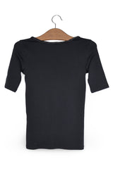 Tricou MARC CAIN negru mărime XS vedere din spate second-hand premium