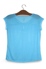 Tricou Nike albastru mărime M vedere din spate second-hand premium