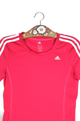 Tricou adidas roz fuchsia mărime S detaliu material și croială second-hand premium