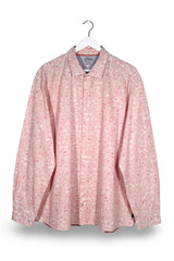 Camasa s.Oliver roz pastel cu imprimeu floral mărime 3XL vedere din față second-hand premium