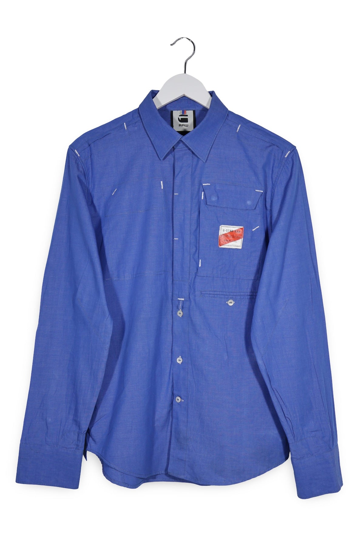 Camasa G-STAR RAW albastru mărime L vedere din față second-hand premium
