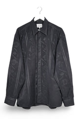 Camasa Gianni Versace negru mărime XL detaliu material și croială second-hand premium