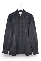 Camasa Gianni Versace negru mărime XL detaliu material și croială second-hand premium