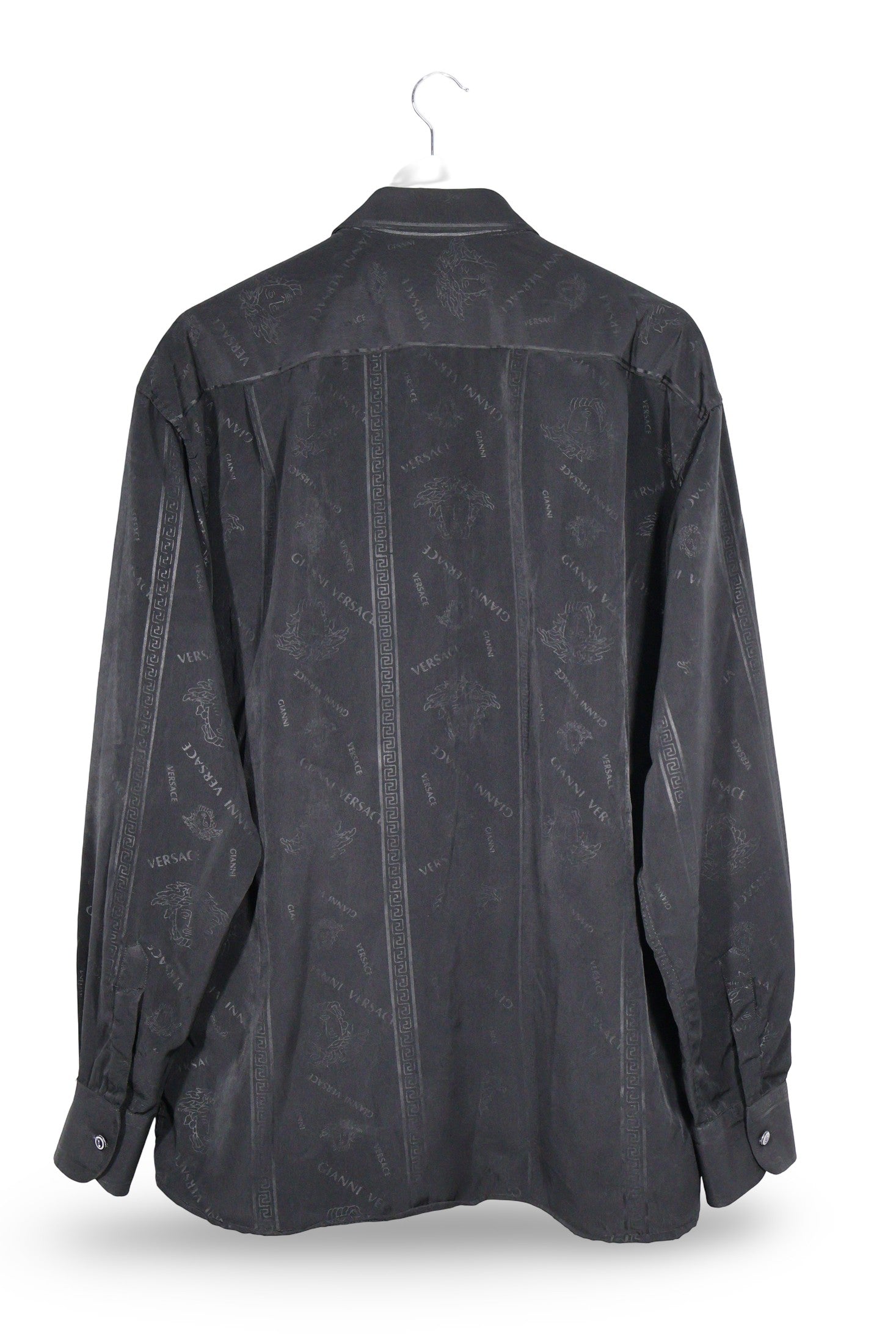 Camasa Gianni Versace negru mărime XL vedere din spate second-hand premium