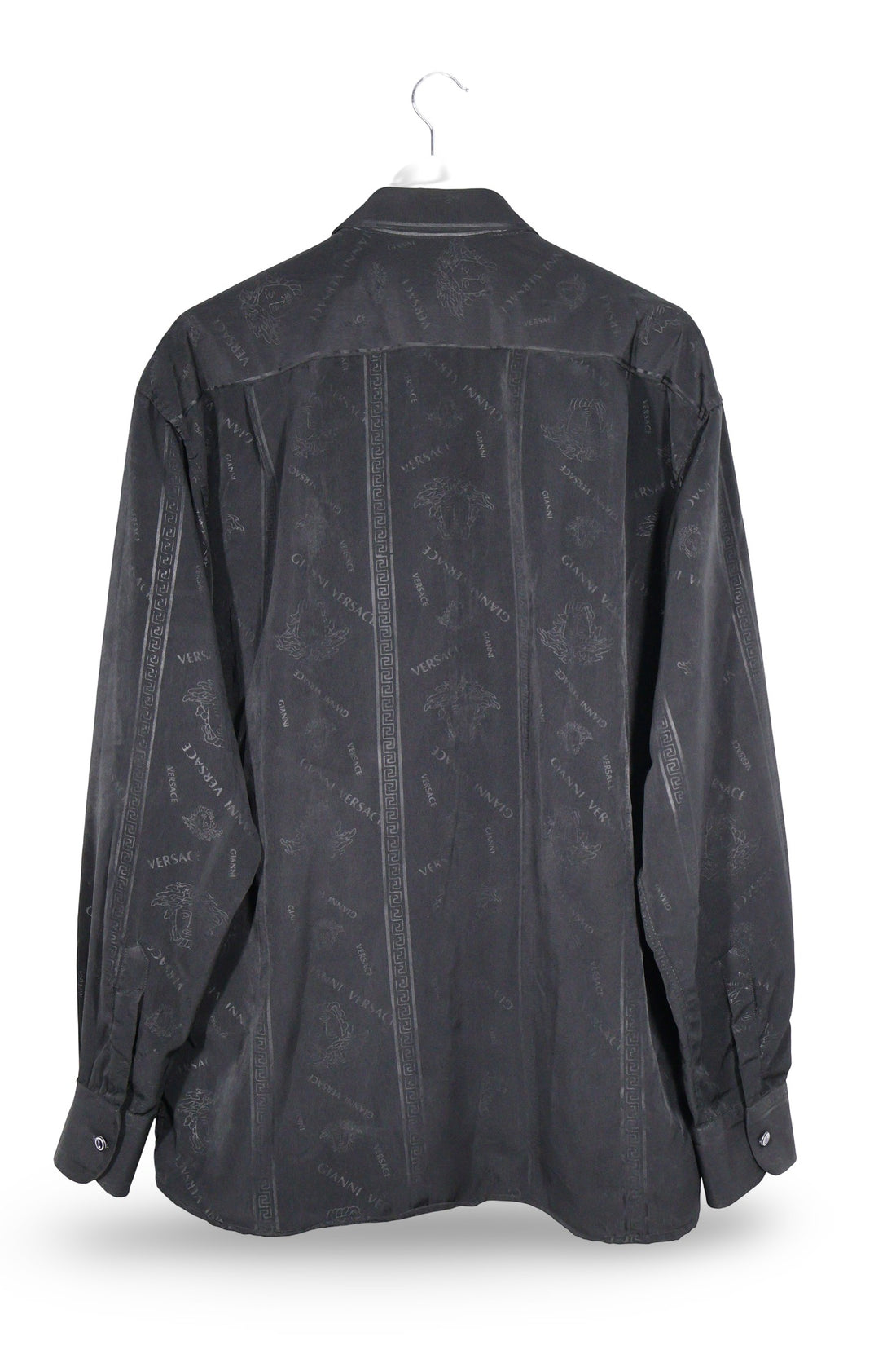 Camasa Gianni Versace negru mărime XL vedere din spate second-hand premium