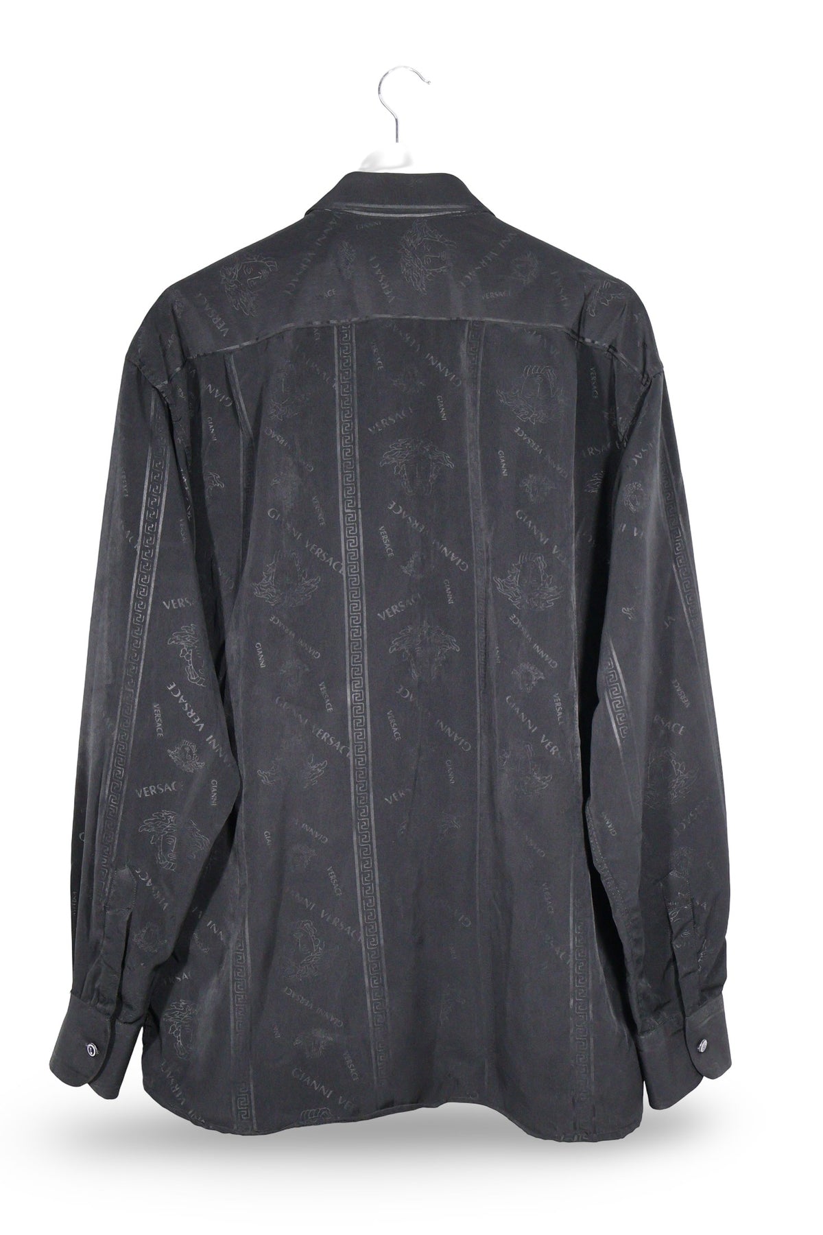 Camasa Gianni Versace negru mărime XL vedere din spate second-hand premium