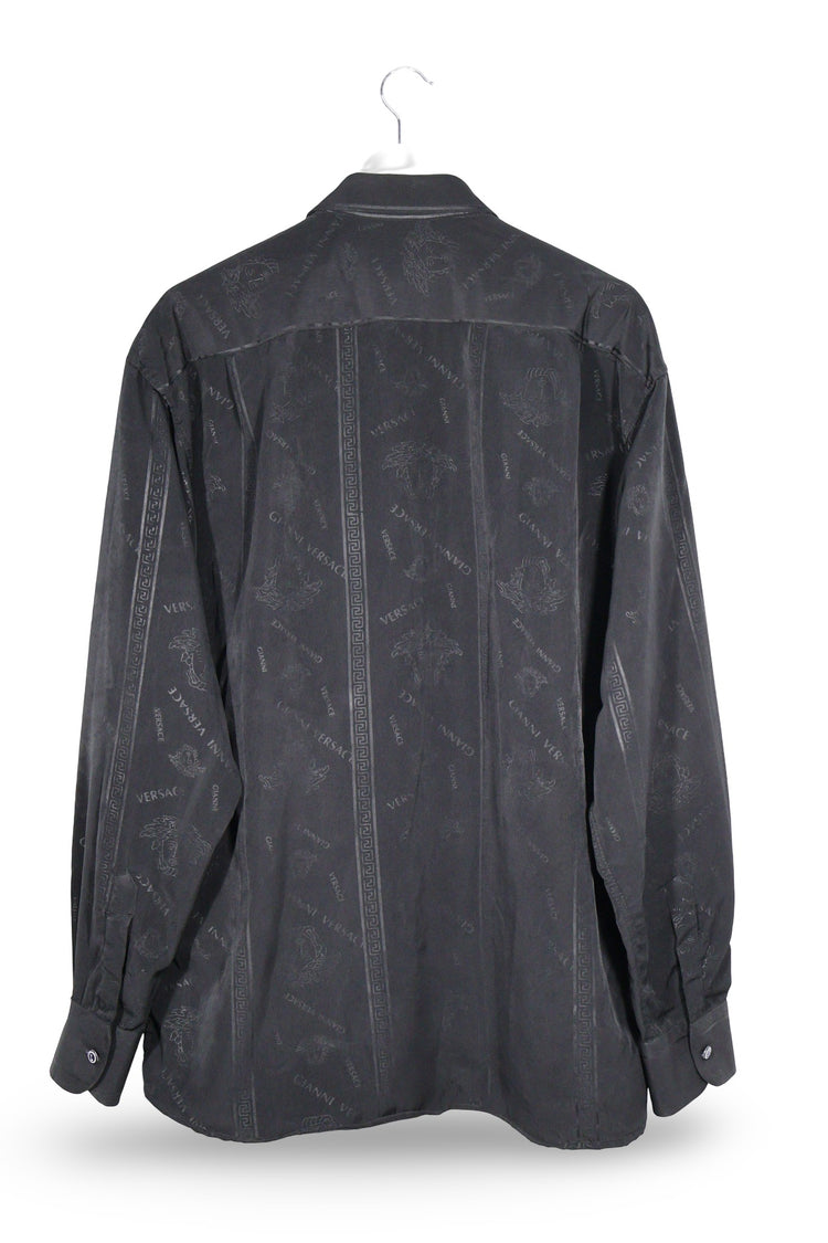 Camasa Gianni Versace negru mărime XL vedere din spate second-hand premium
