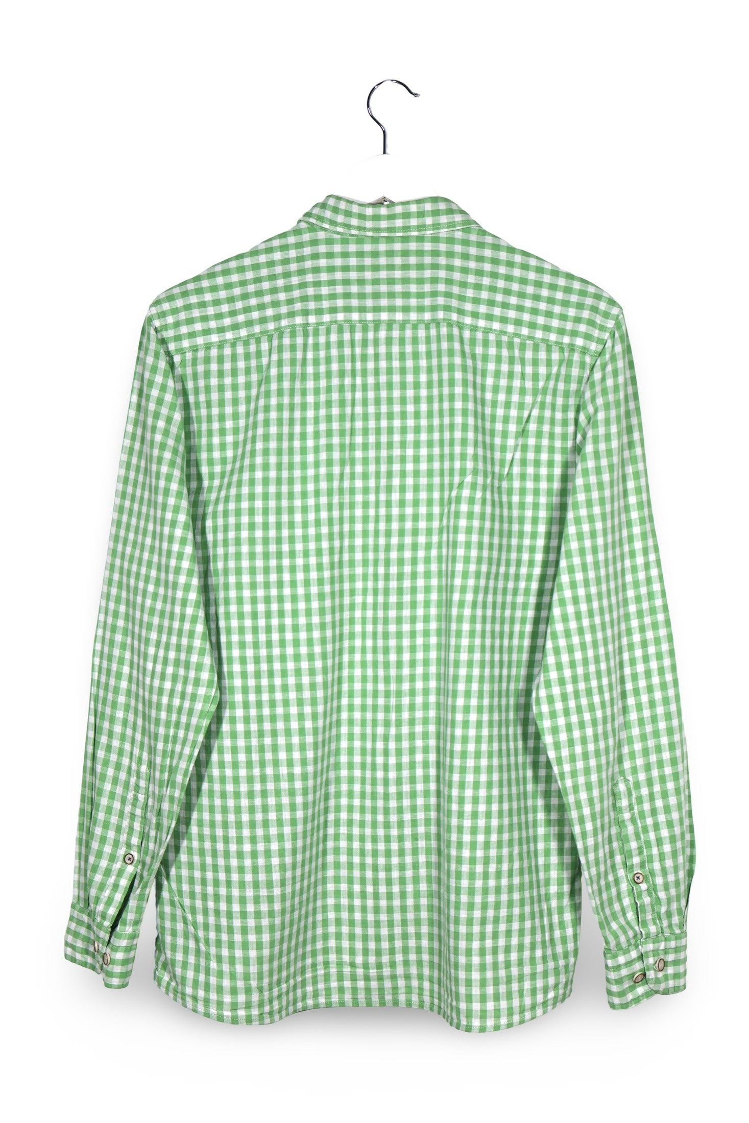 Camasa U.S. Polo Assn verde și alb mărime M vedere din spate second-hand premium