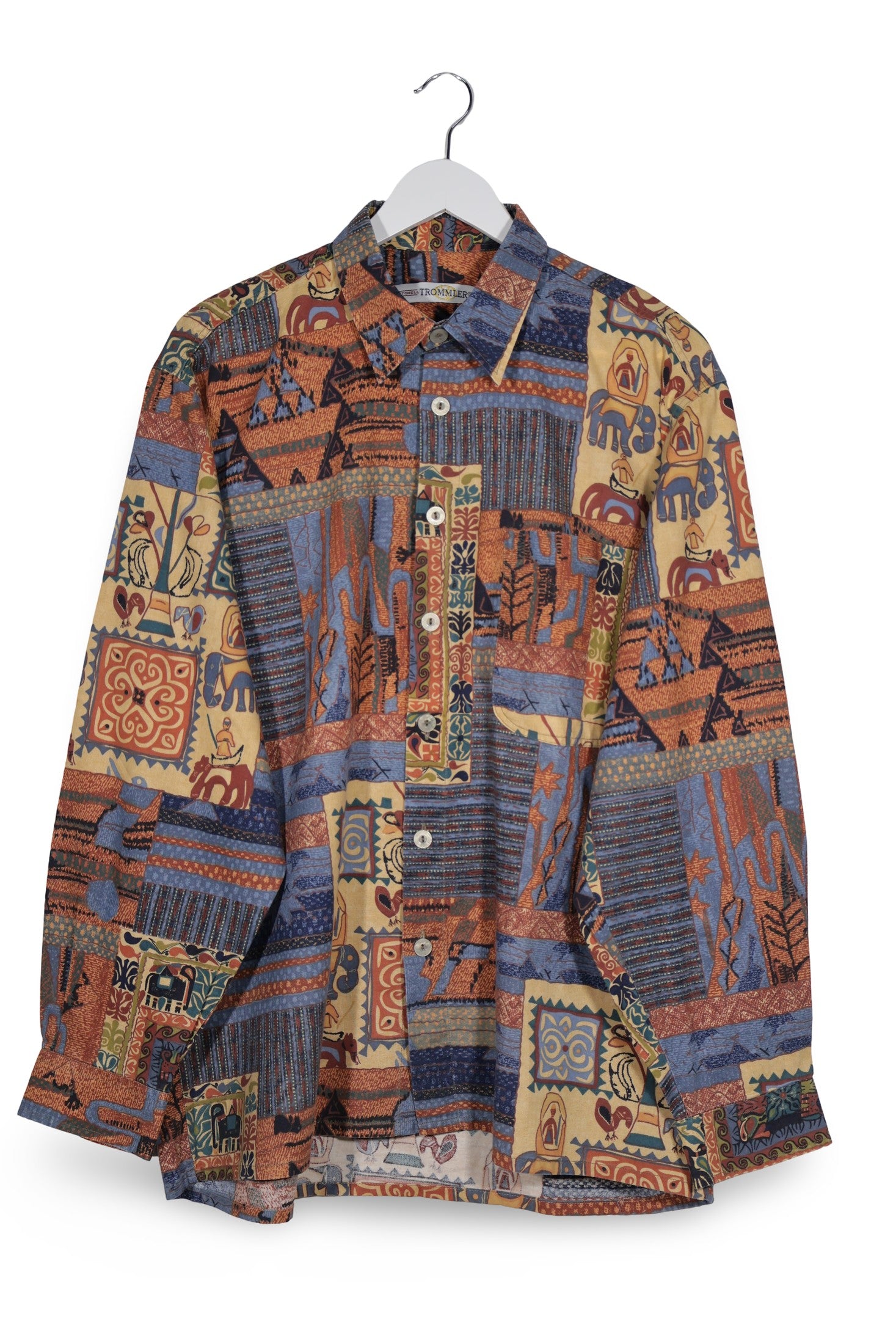Camasa Trommler multicolor mărime S vedere din față second-hand premium