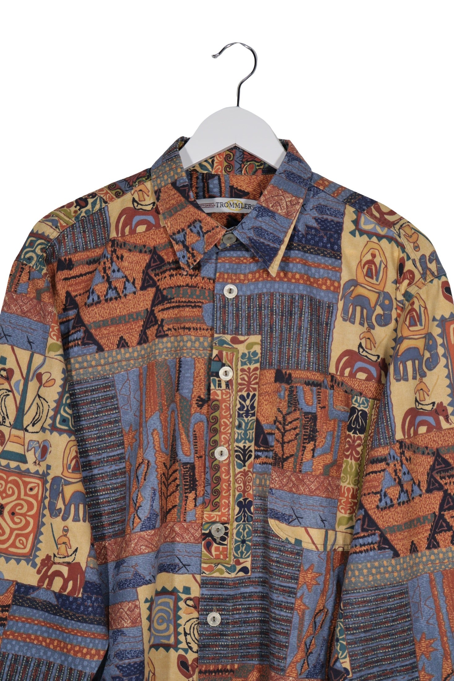 Camasa Trommler multicolor mărime S detaliu material și croială second-hand premium