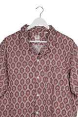 Camasa Levi's roșu, alb, maro mărime L detaliu material și croială second-hand premium