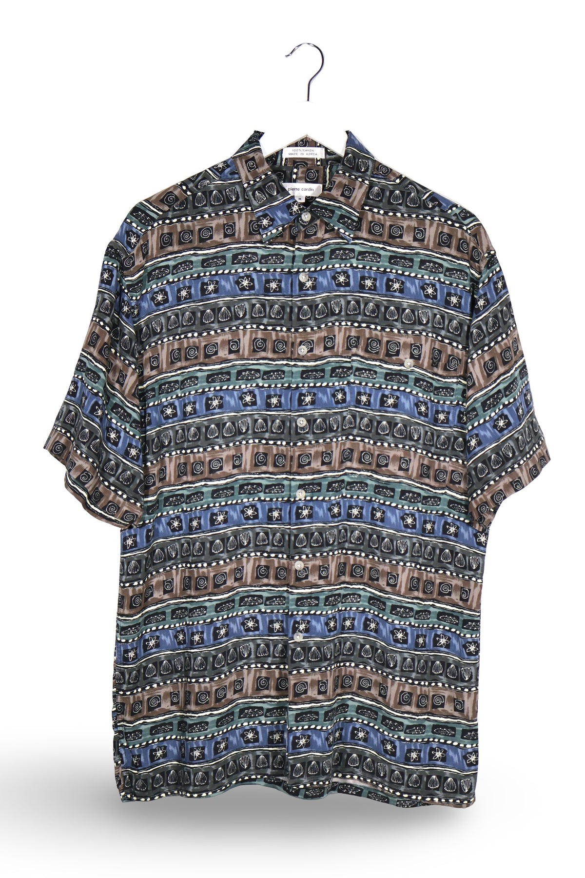 Camasa Pierre Cardin multicolor mărime M vedere din față second-hand premium