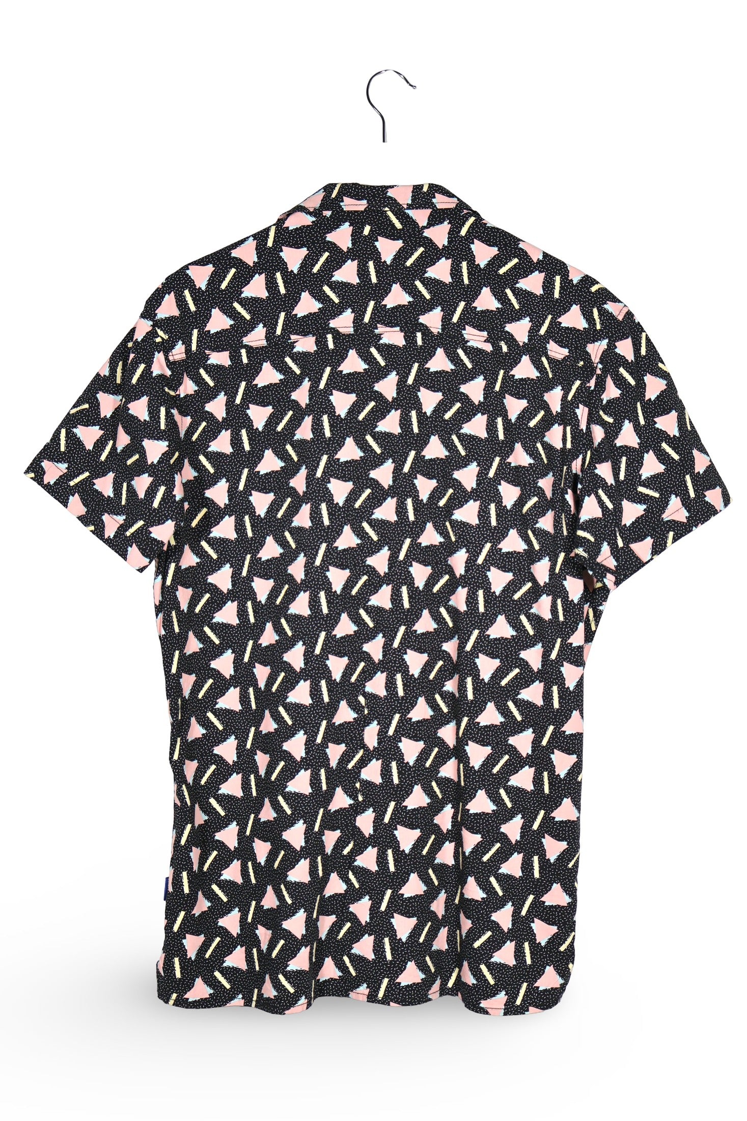 Camasa JACK&JONES negru, roz, galben, albastru deschis mărime M vedere din spate second-hand premium