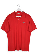 Tricou Lacoste roșu mărime XL vedere din față second-hand premium
